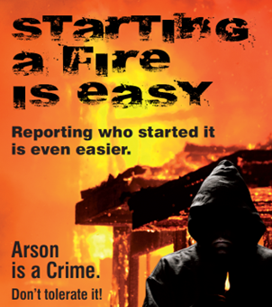 Arson prevention graphic