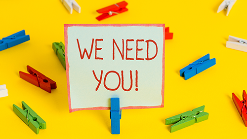We need you