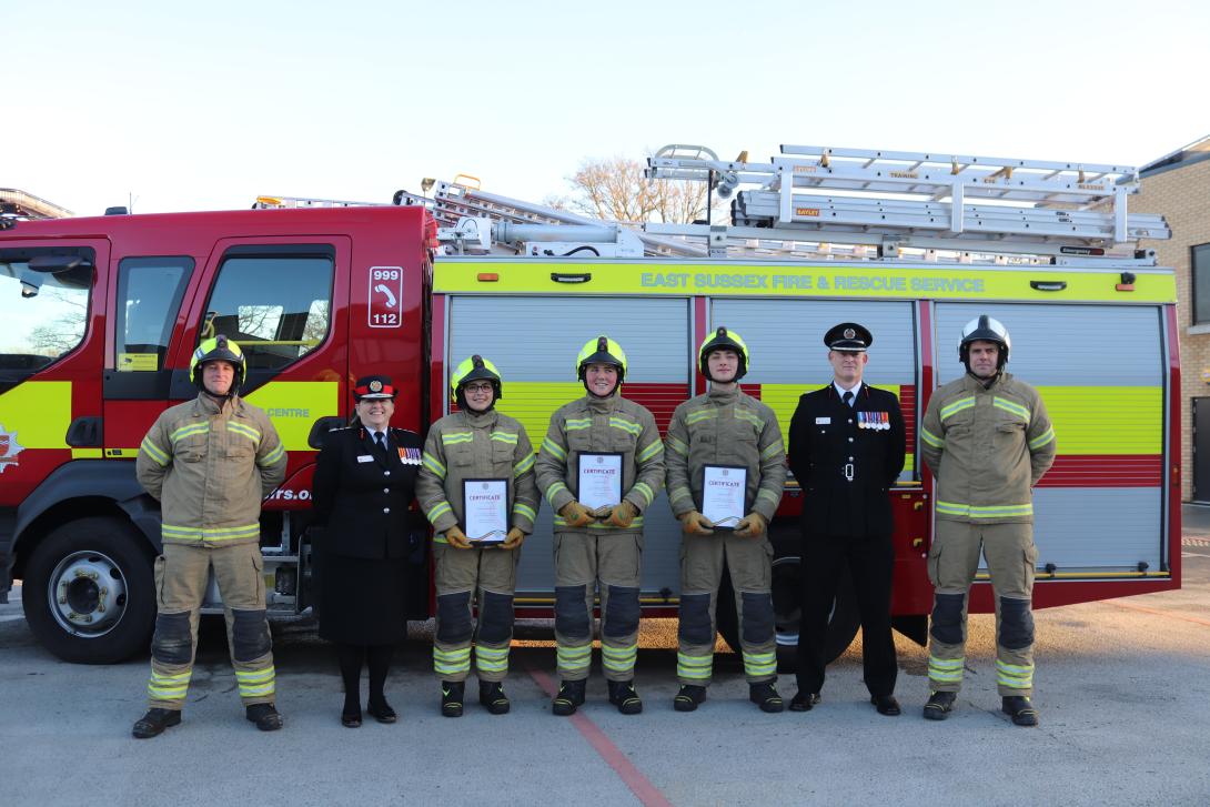 East Sussex Fire and Rescue Service welcome three new On-Call firefighters.